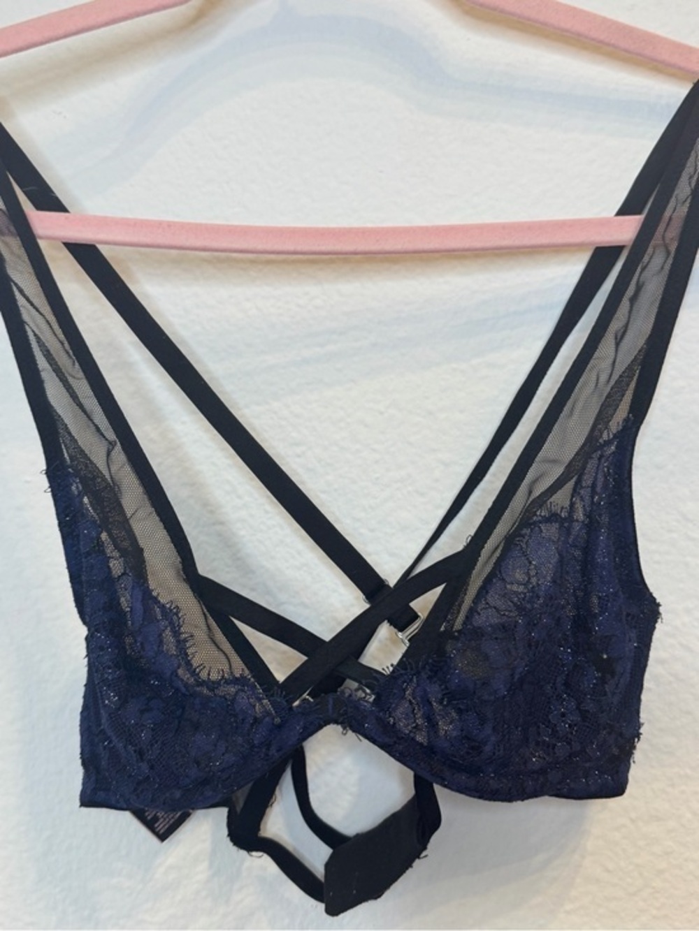 Victoria's Secret Navy Lace Strappy Bralette Bundle